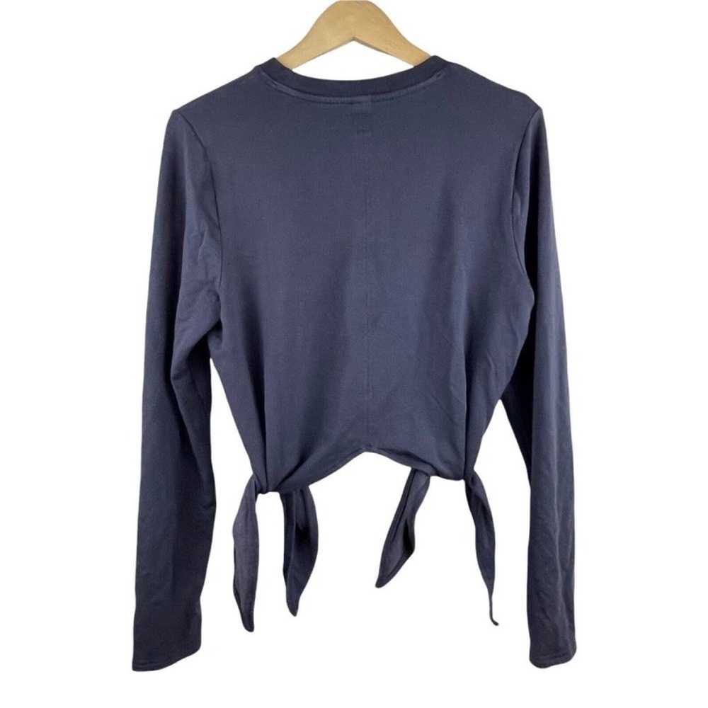 Athleta Navy Blue Tie-Front Sweatshirt